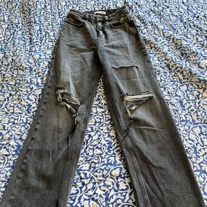 PacSun Washed-black boyfriend jeans